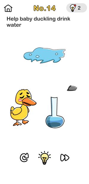 Level 13 Help baby duckling drink water