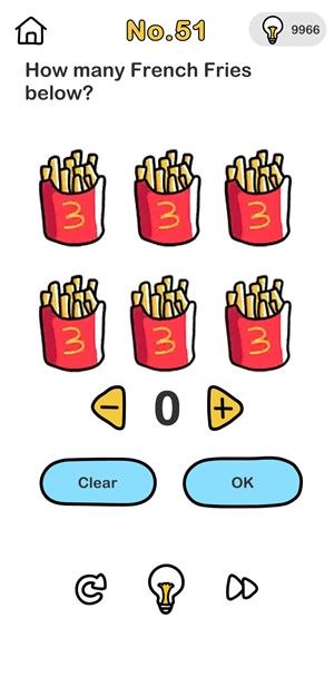 Level 50 How many French Fries below?