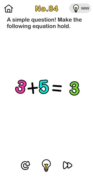 Level 83 A simple question! Make the following equation hold.
