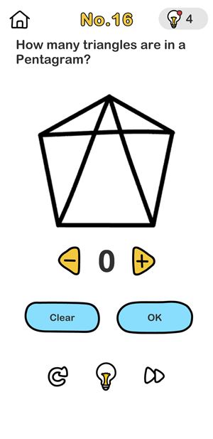 Level 15 Coba hitung ada berapa segitiga di bawah ini?