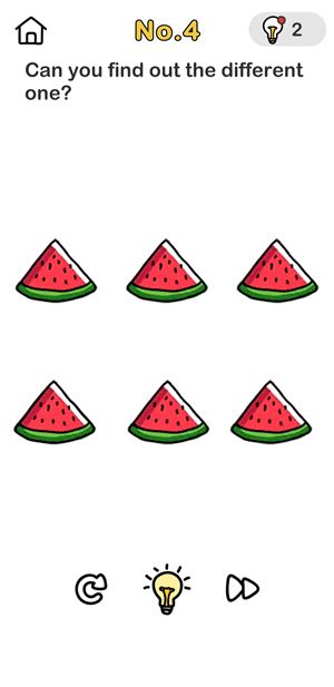 Level 4 Carilah semangka yang berbeda
